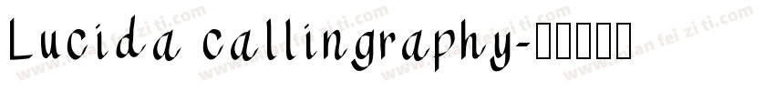 Lucida callingraphy字体转换